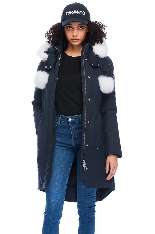 Women‘s Stirling Parka - Navy W/ Natural Fur - XS
