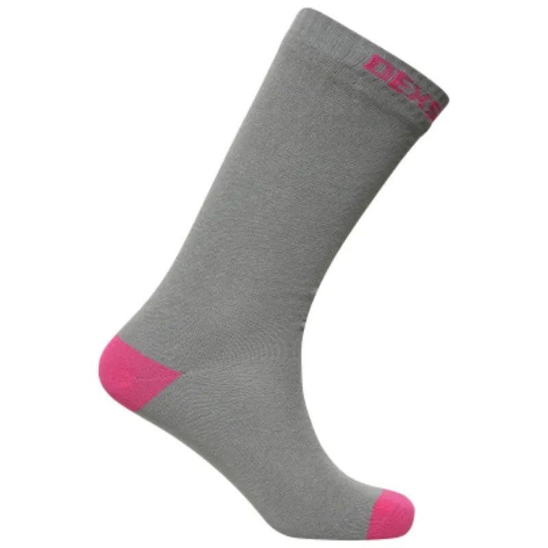 Ultra Thin Crew Sock - Grey Pink - XL