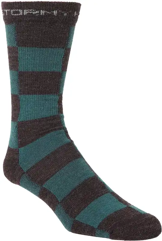 Men‘s Light Weight Buffalo Check Crew Sock - Mallard - Small