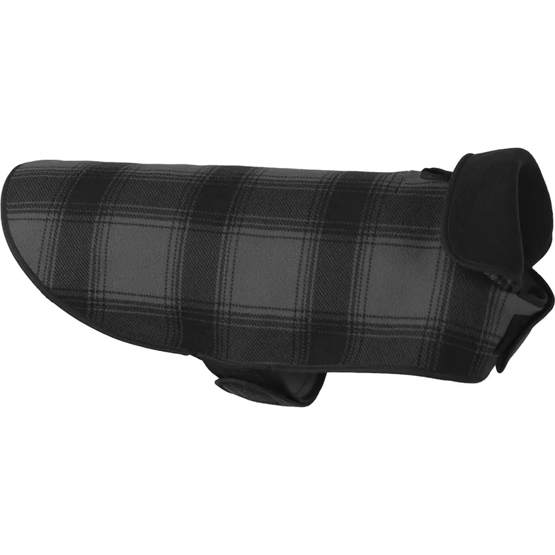 The Sk Dog Jacket Fleece - Gray/black Plaid - Small