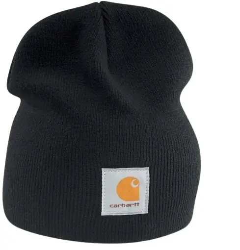 A205 Acrylic Knit Hat - Black
