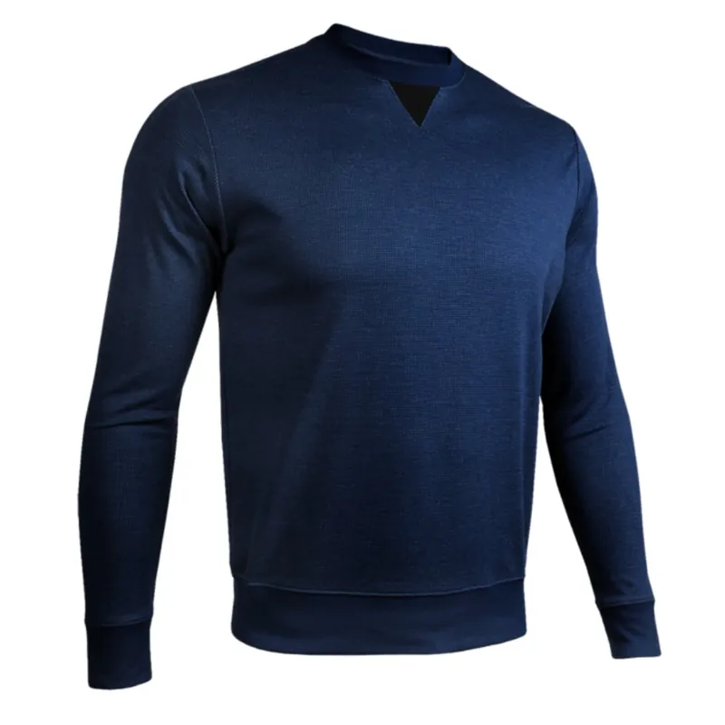 Men‘s Ls Crew Pullover - Dark Navy/black - Large