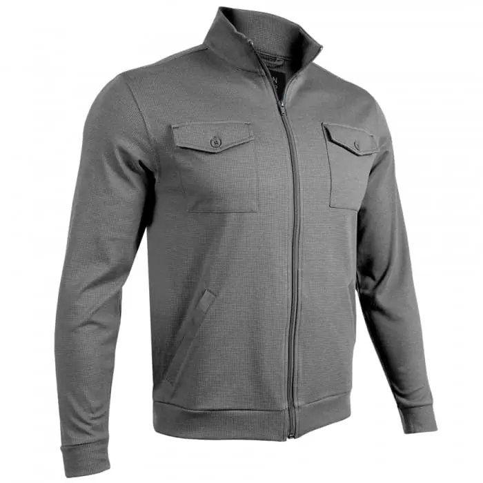 Men‘s 2 Pocket Zip Jacket - Grey/grey - Large