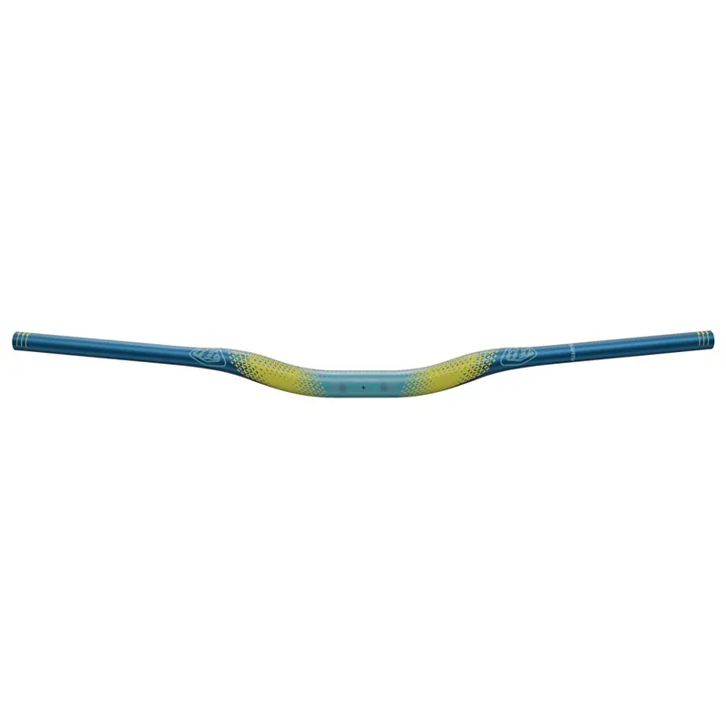 Handlebar Descendant Colab Series Troy Lee Design Aluminumriser W/ Decal Pack - Starburst Cyan/blue - 31.8 mm diam 800 mm w 25 mm rise