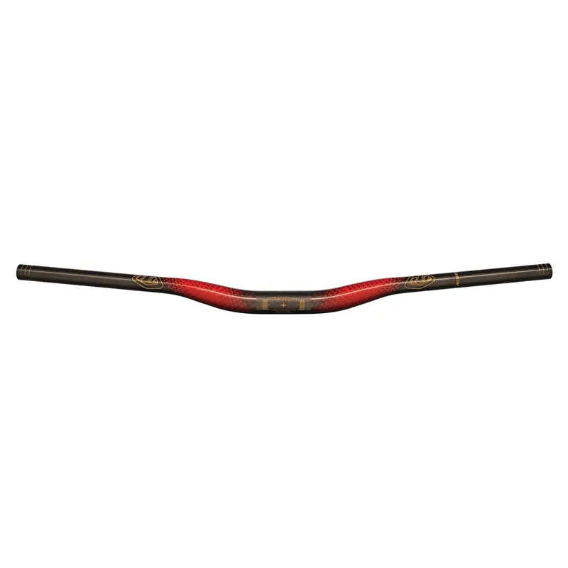 Handlebar Descendant Colab Series Troy Lee Design Aluminumriser W/ Decal Pack - Starburst Orange/black - 31.8 mm diam 800 mm w 25 mm rise