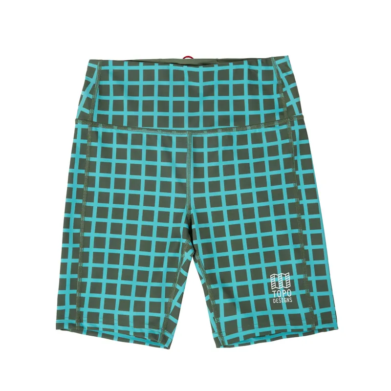 Women‘s Sport Shorts - Print - Olive Grid - S