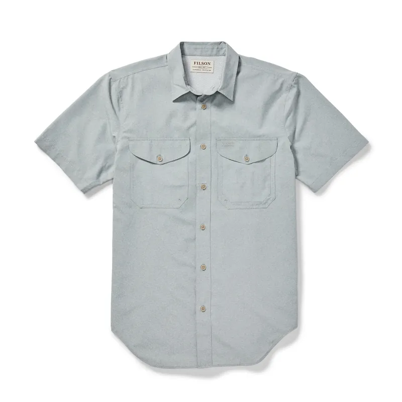 Men‘s Twin Lakes Short Sleeve Sport Shirt - Mint Gray - S