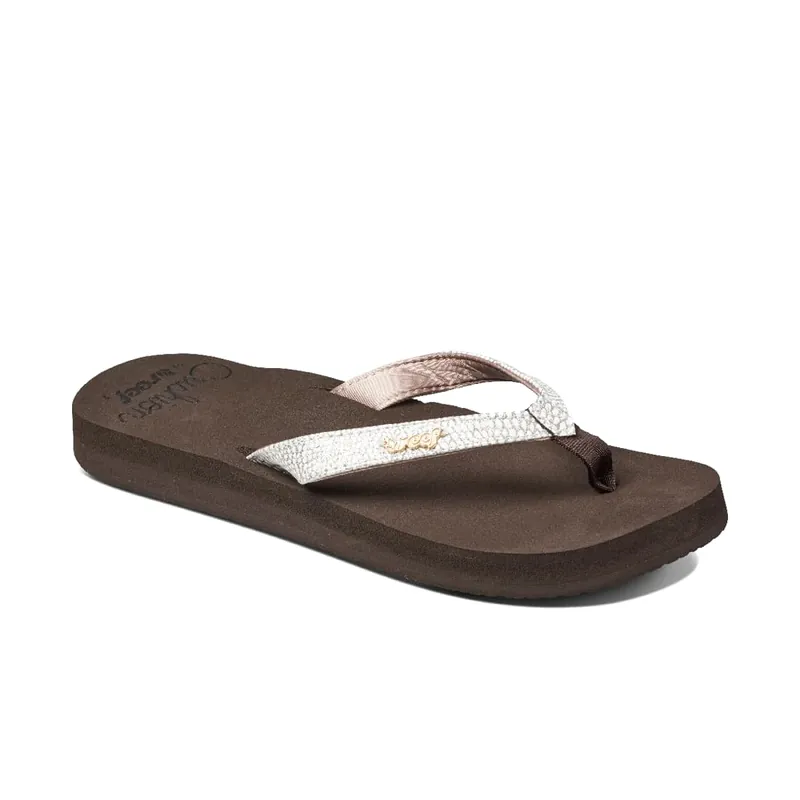 Women‘s Star Cushion Sassy Sandal Brown/White - 7