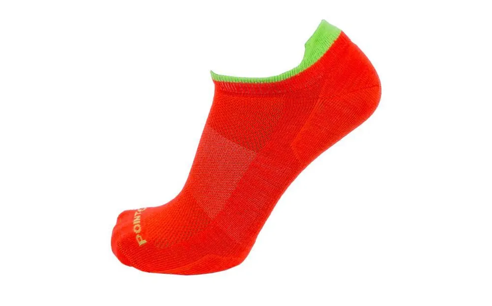 Running Pop Ultra Light No Show Tab - Coral - S
