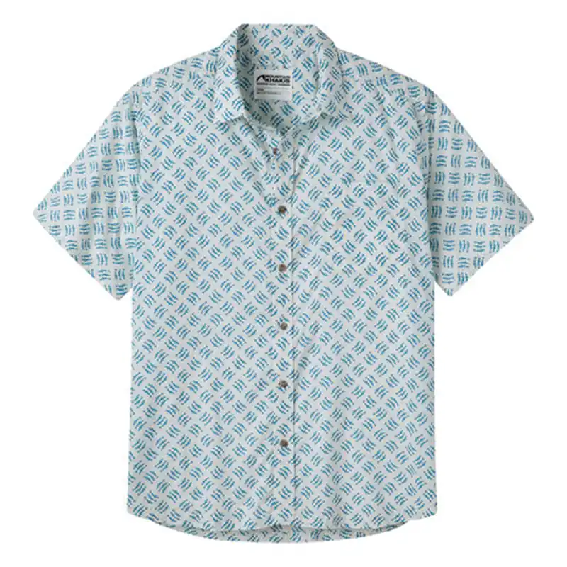 Fish Hatch Signature Print Shirt Cream - Small