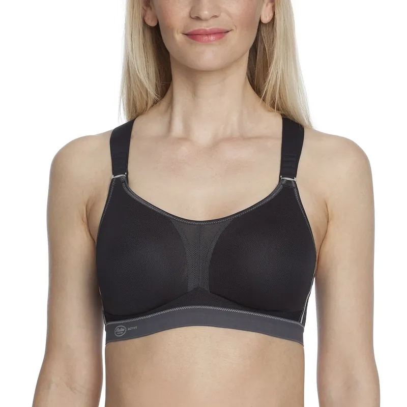 Women‘s Maxiumum Support - Dynamixstar Racerback Sports Bra Black/Anthracite - 36A