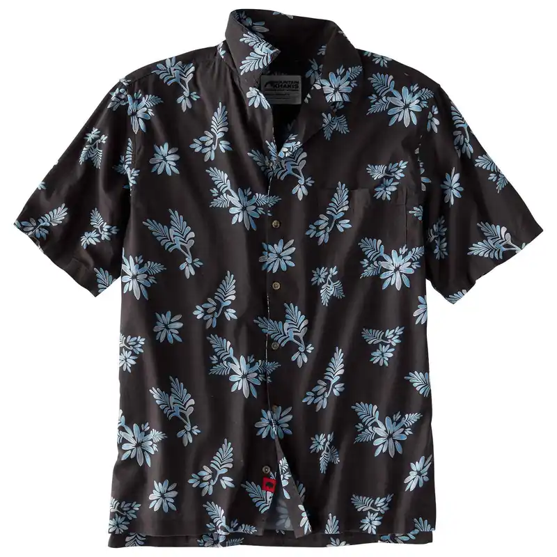 Men‘s Chee Pono Short Sleeve Shirt - Slate Print - S