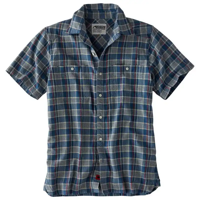 Men‘s Ace Indigo Short Sleeve Shirt - Plaid - S