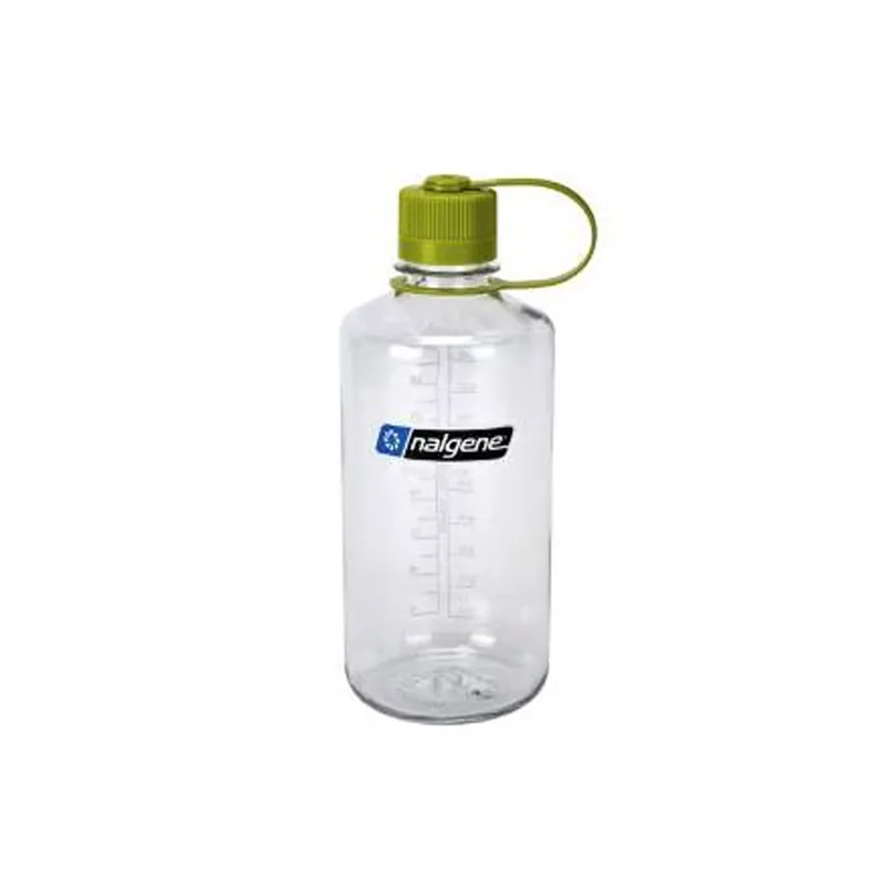 Narrow Mouth 1 qt Everyday Water Bottle Clear w/ Green Lid