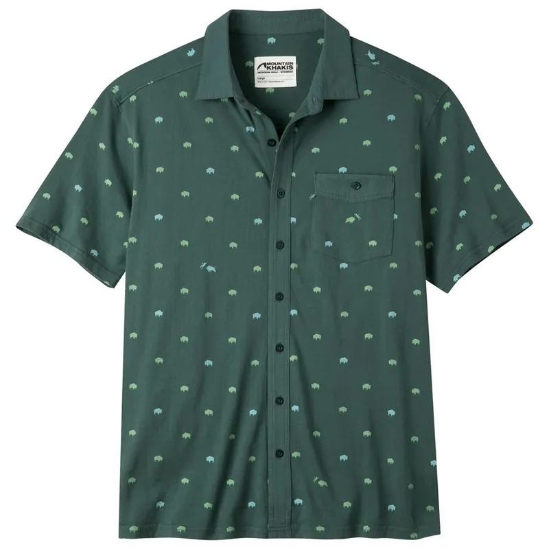 Men‘s Tatanka Short Sleeve Shirt - Deep Sea Print - Small