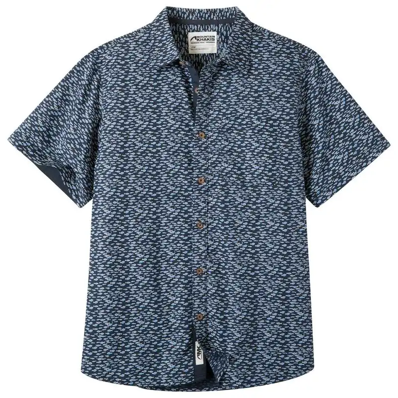 Men‘s Cottonwood Short Sleeve Shirt - Navy Print - Small