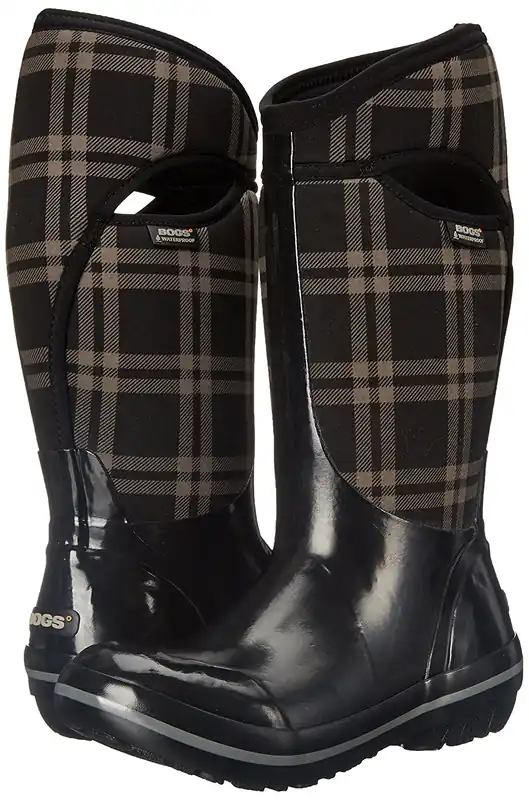 Women‘s Plimsoll Plaid Tall - Black - 6
