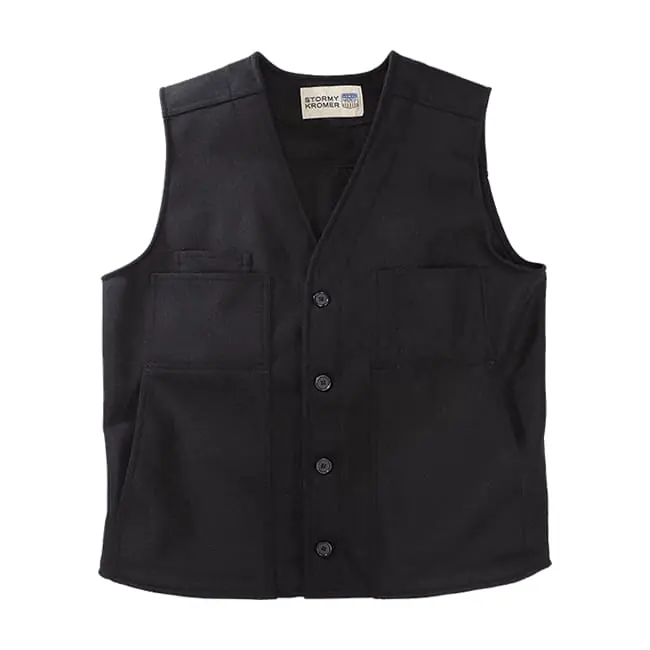 The Button Vest - Black - 3XL